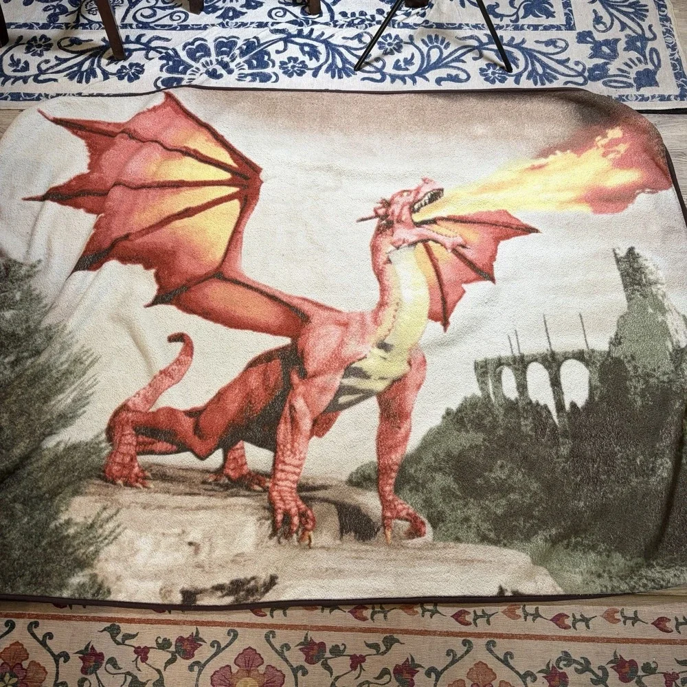 Shavel Home Luxury High Pile Oversized Throw, 60 x 80‎ Inch, Dragon Fire Cozy